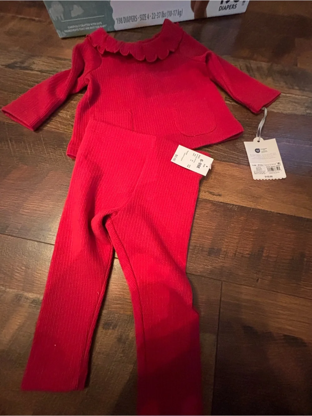 Cloud island matching 2-piece set (shirt & pants) red size 6-9 months-NWT